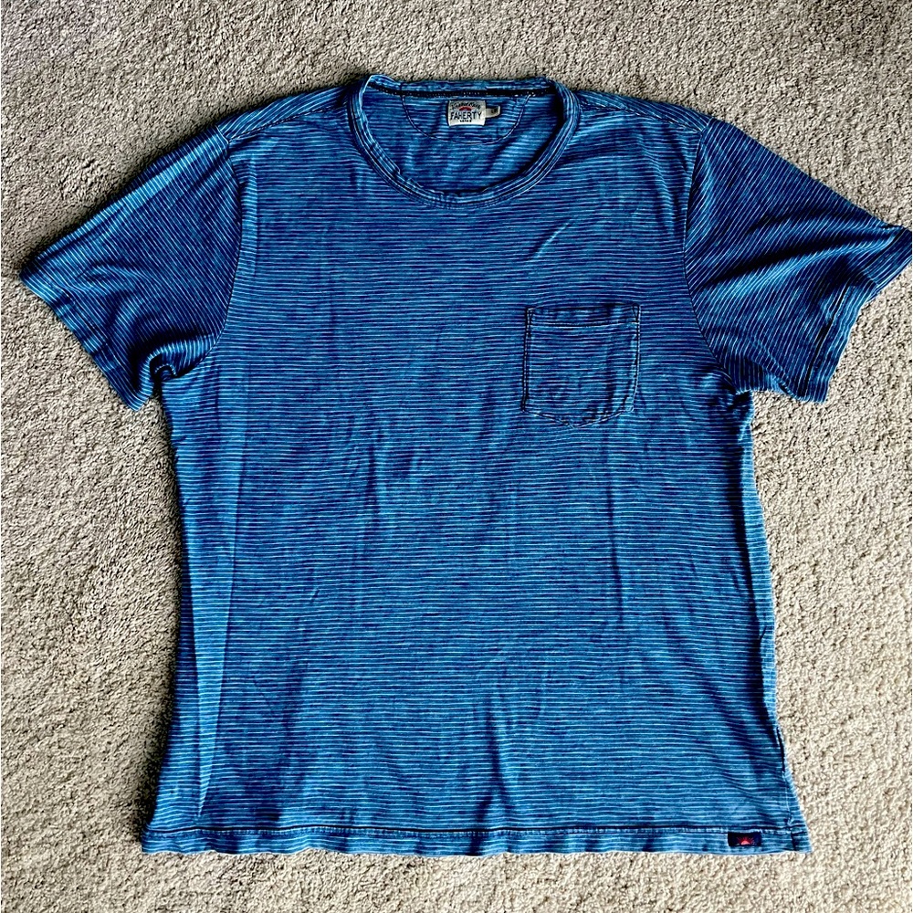 FAHERTY Brand Indigo Pocket Tee Cotton Men’s Size Large